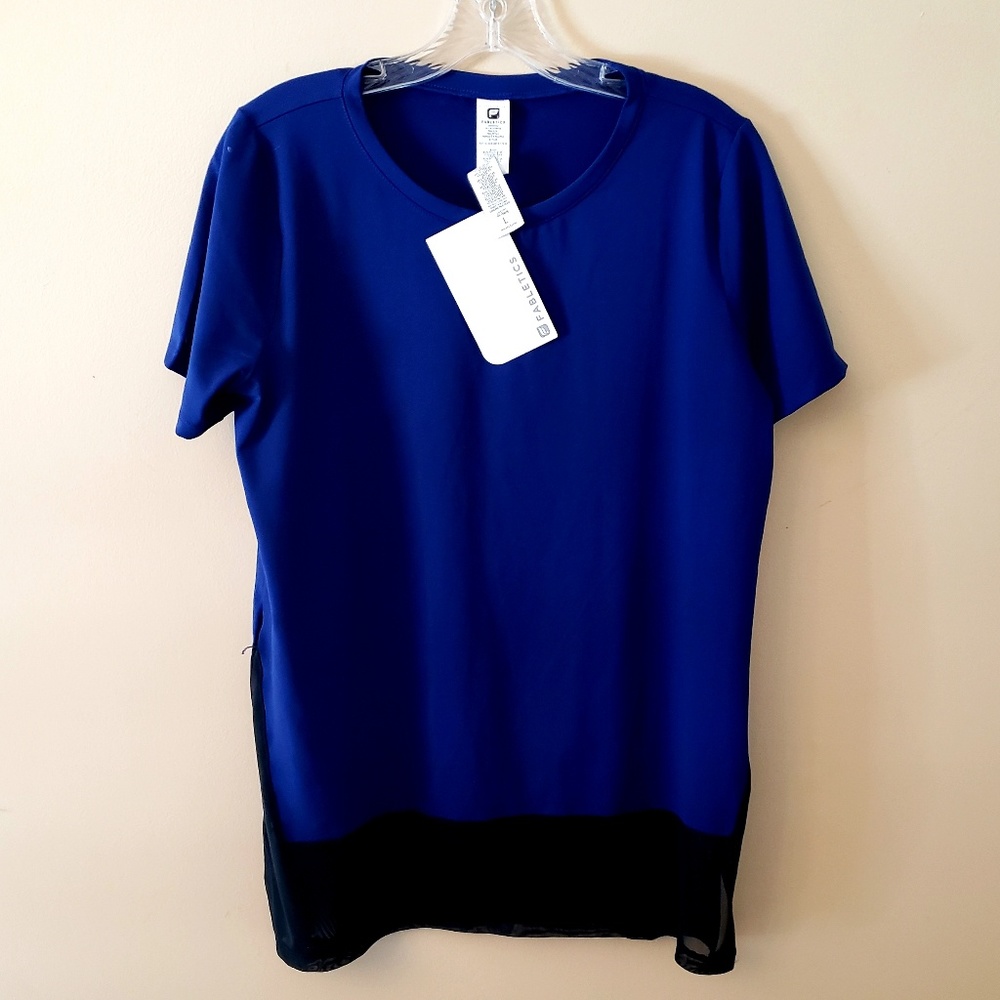 Fabletics shirt beautiful blue/black color block